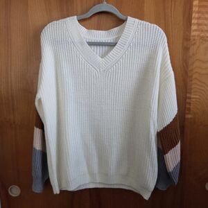Colorblock V-Neck Sweater